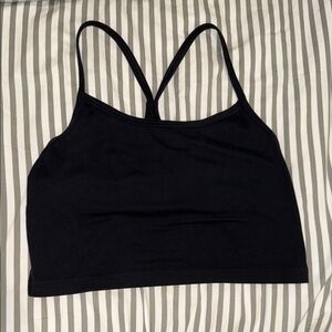Aerie Black Crop Tank